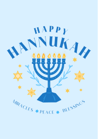 Hanukkah Menorah Greeting Flyer Image Preview