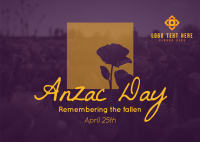 Remembering Anzac Postcard Image Preview