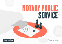 Notary Stamp Postcard Image Preview