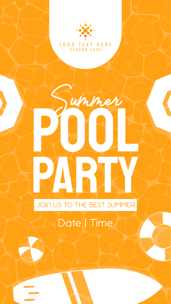 Summer Pool Party Instagram Story Design Image Preview
