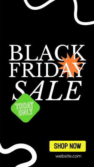 Black Friday Scribble Sale Instagram story Image Preview