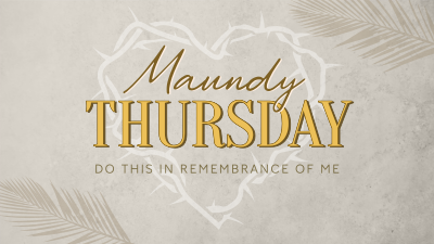 Minimalist Maundy Thursday Facebook event cover Image Preview