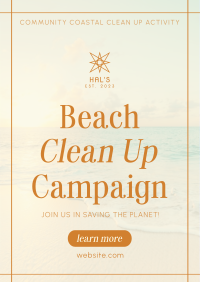 Beach Clean Up Drive Flyer Design