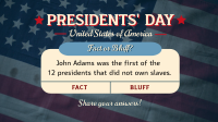Presidents' Day Quiz  Facebook event cover Image Preview