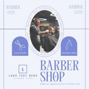 Rustic Barber Shop Instagram post Image Preview