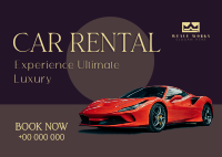 Lux Car Rental Postcard Image Preview