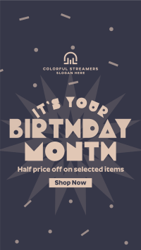 Birthday Month Promo YouTube Short Design