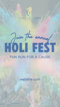 Holi Fest Fun Run Facebook Story Design