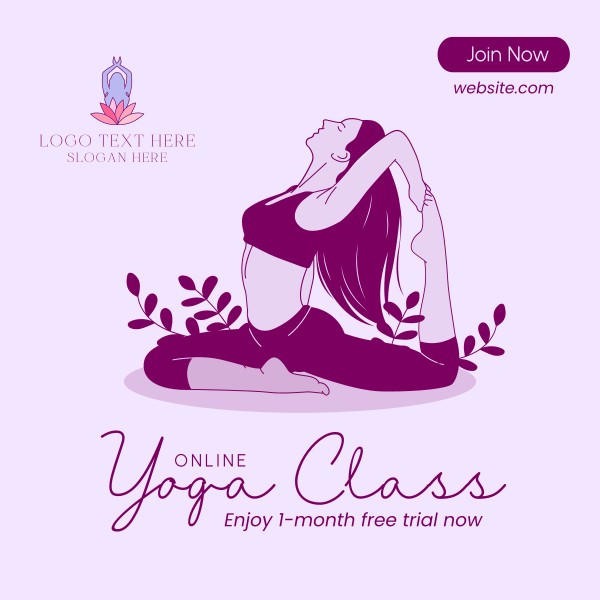 Online Yoga Class Instagram Post Design Image Preview