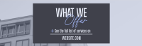 Modern What We Offer Twitter Header Design