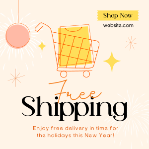 New Year Free Shipping Instagram post Image Preview