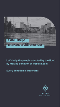 Flood Relief Facebook Story Design
