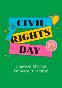 Bold Civil Rights Day Stickers Poster Image Preview