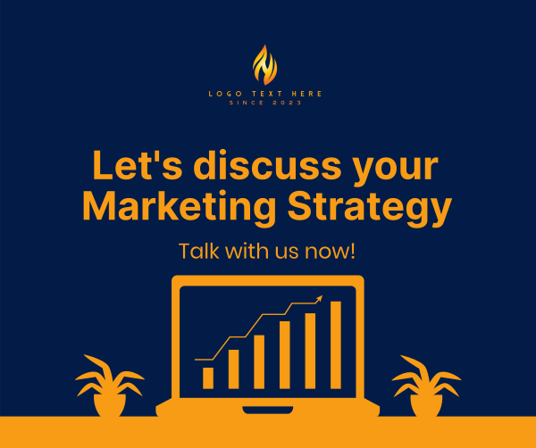 Discussing Marketing Strategy Facebook Post Design Image Preview