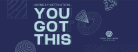 Geometric Monday Motivation Facebook Cover Design