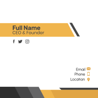 Yellow Corporate Business Card Design