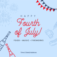 4th of July Celebration Instagram Post Design