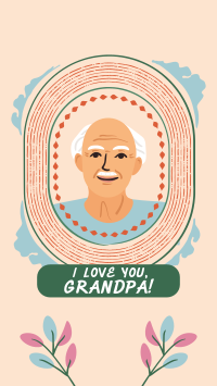 Greeting Grandfather Frame Instagram Story Design