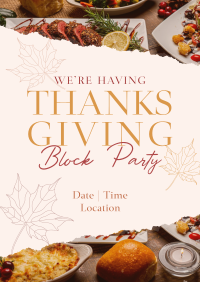 Elegant Thanksgiving Party Poster Image Preview