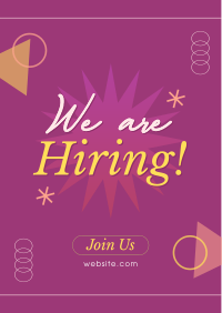 Quirky We're Hiring Flyer Design