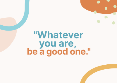 Be a Good One Postcard Image Preview