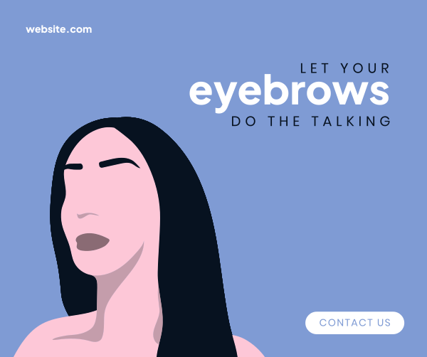 Expressive Eyebrows Facebook Post Design Image Preview