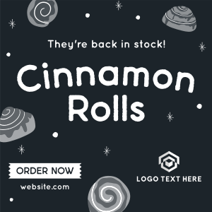 Quirky Cinnamon Rolls Instagram post Image Preview