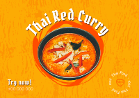 Thai Red Curry Postcard Design
