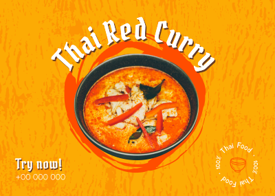 Thai Red Curry Postcard Image Preview