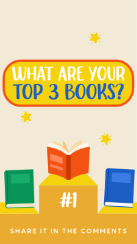 Your Top 3 Books TikTok video Image Preview