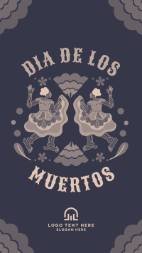 Lets Dance in Dia De Los Muertos Instagram Story Design