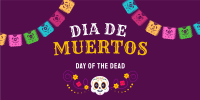 Festive Dia De Los Muertos Twitter Post Image Preview