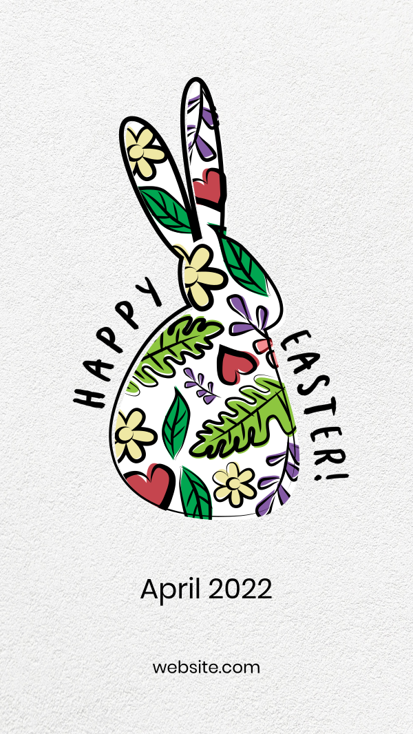 Easter Rabbit Instagram Story Design Image Preview