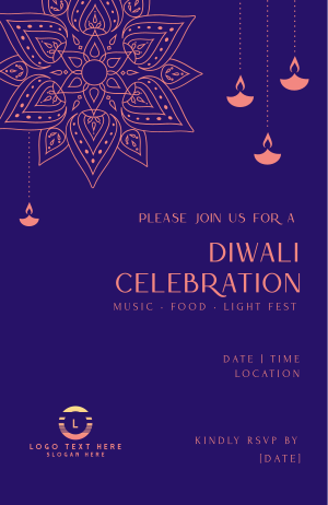 Diwali Celebration Invitation Image Preview