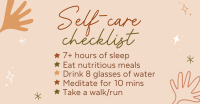Self care checklist Facebook ad Image Preview