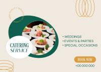 Classy Catering Service Postcard Image Preview