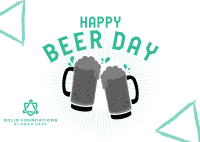 Beer Toast Postcard Image Preview
