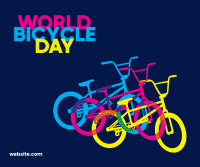 World Bicycle Day CMYK Facebook Post Design