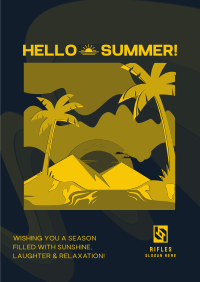 Minimalist Summer Greeting Poster Image Preview