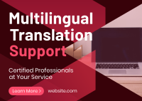 Multi-Language Support Postcard Design