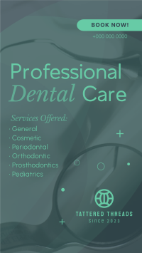 Professional Dental Care Services TikTok Video Image Preview