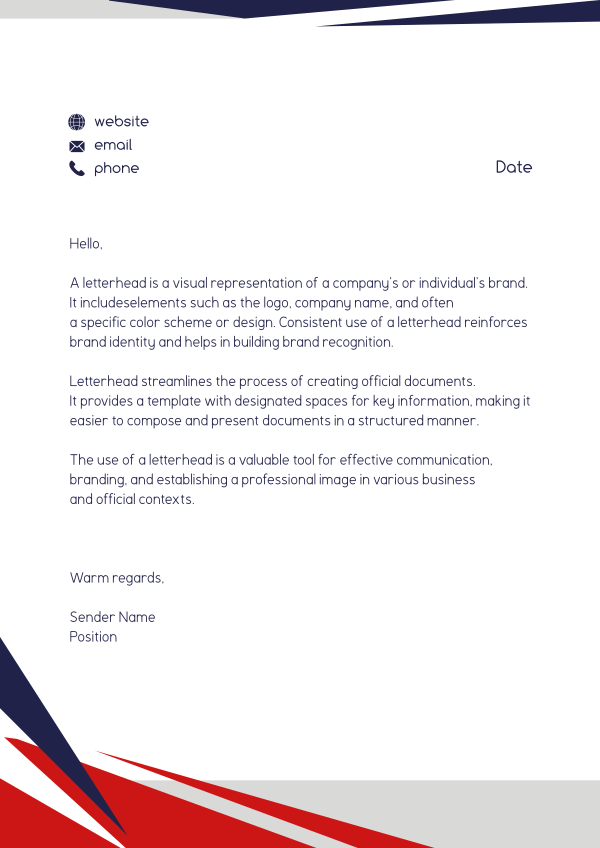 Formal Small Business Letterhead Design Image Preview