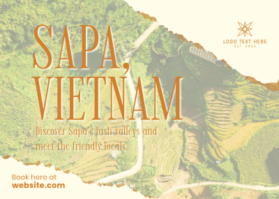 Vietnam Rice Terraces Postcard Image Preview