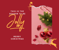 Jolly Christmas Facebook Post Design