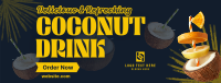 Refreshing Coconut Drink Facebook Cover Design