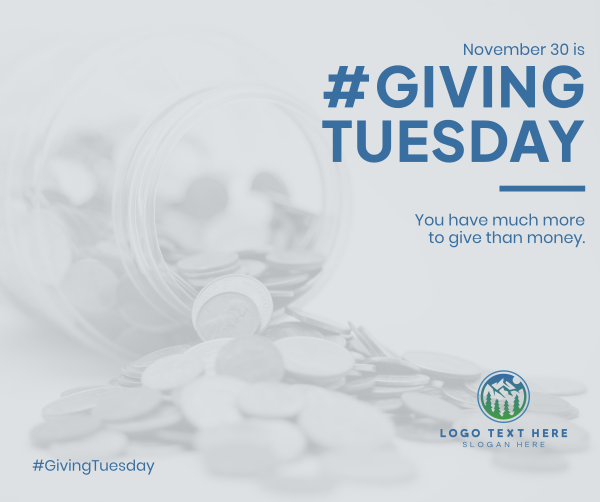 Giving Tuesday Coins Facebook Post Design Image Preview