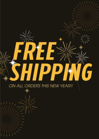 Free Shipping Sparkles Poster Image Preview