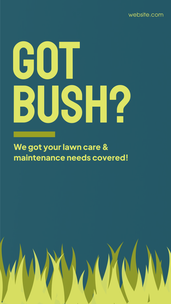 Bush Lawn Maintenance Facebook Story Design