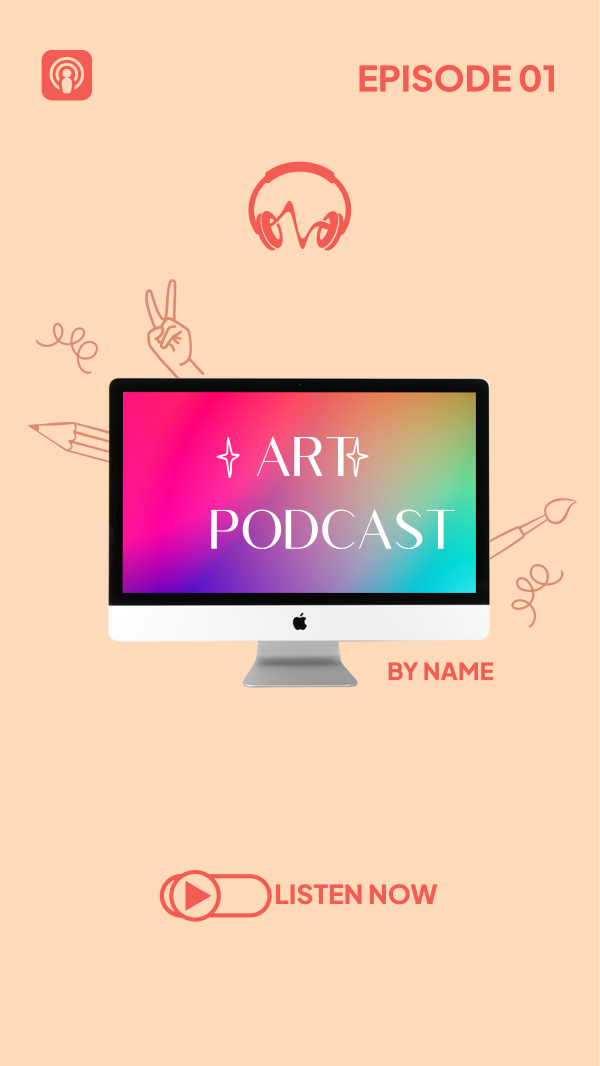 Art Podcast Episode Facebook Story Design