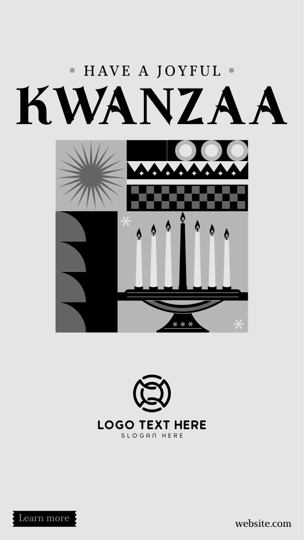 Geometric Kwanzaa Instagram Story Design Image Preview